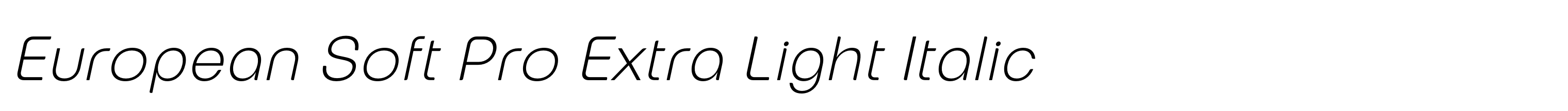 European Soft Pro Extra Light Italic